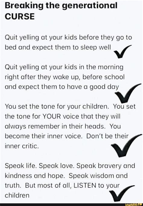 Breaking The Generational Curse Quit Yelling At Your Kids