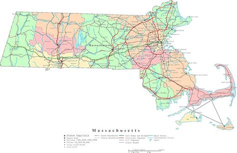 Detailed Map Of Massachusetts My Xxx Hot Girl