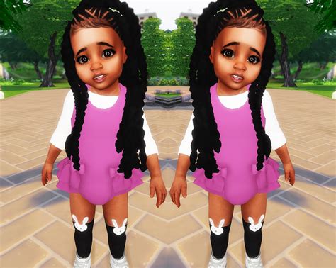 Ebonix Broodsims Jumbo Braids Toddler Hair Sims 4 Sims 4 Toddler