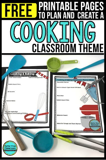 Cooking Themed Classroom Ideas And Printable Classroom Decorations