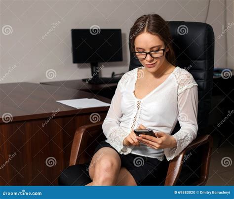 Secretary Works In The Office Stock Photo Image Of Employment