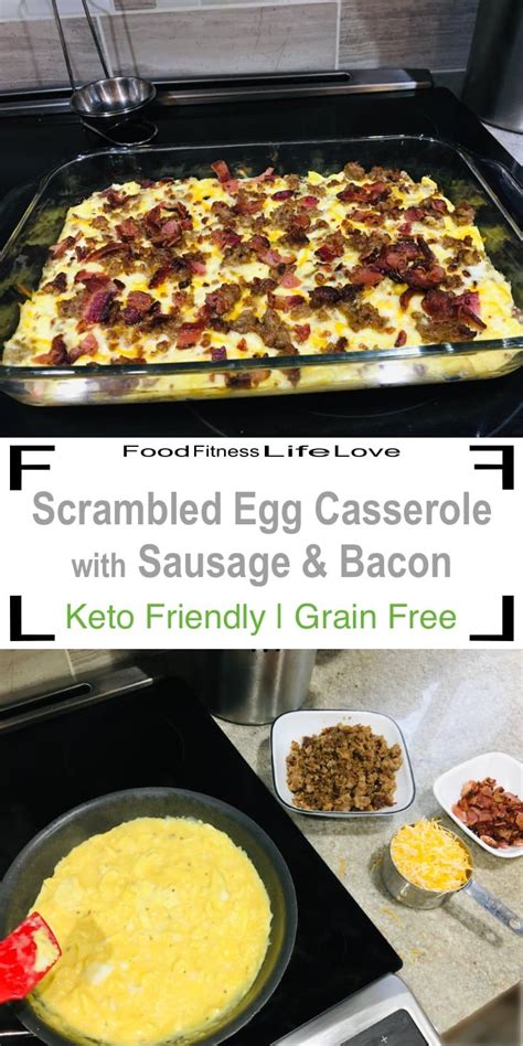 And make some baked eggs. Scrambled Egg Casserole with Sausage and Bacon | Recipe | Scrambled eggs, Johnsonville sausage ...