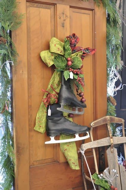 Holiday decorating: skates & sleds