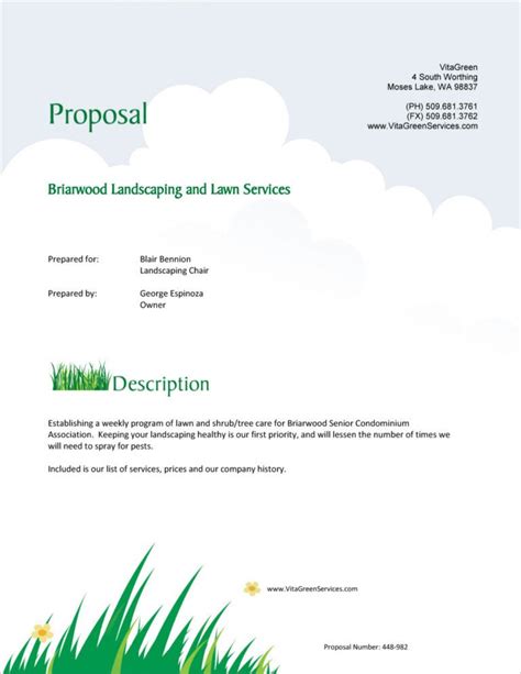 Sample Lawn Care And Landscaping Services Proposal 5 Steps Landscaping