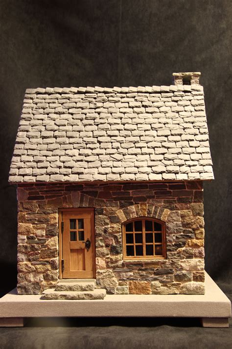 Miniature Stone House Clay Houses Putz Houses Stone Houses Miniature