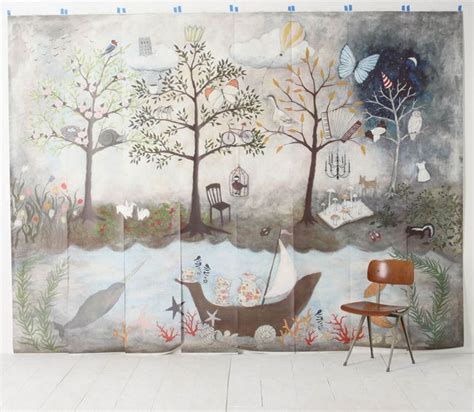 Enchanted Forest Wallpaper Mural By Rebecca Rebouche For