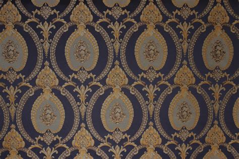 Damask 80737 50038 Navygold The Fabric Mill