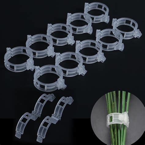 50pcs 25mm Plastic Plant Support Clips For Trellis Twine Greenhouse