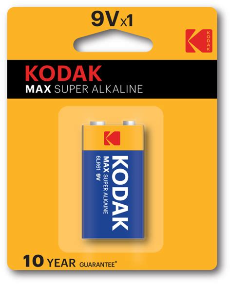 Kodak Max 9v Batteries Alkaline Graphics Clipart Large Size Png