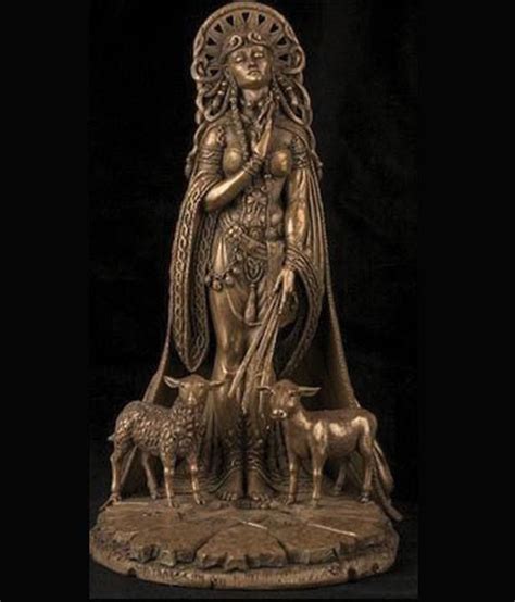 Brigid Celtic Mother Goddess Statue Cold Cast Bronze Maxine Miller