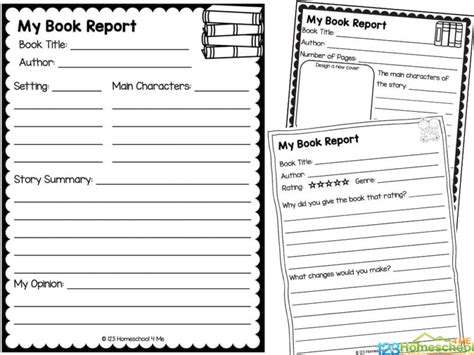 Book Report Template For 6th Graders