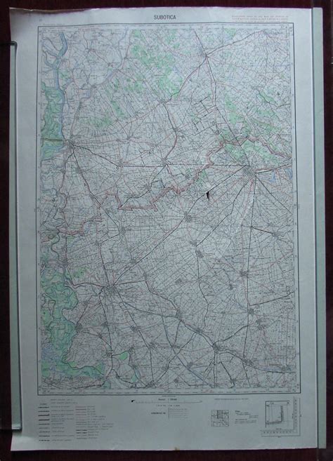 1963 Original Military Topographic Map Subotica Serbia Vojvodina