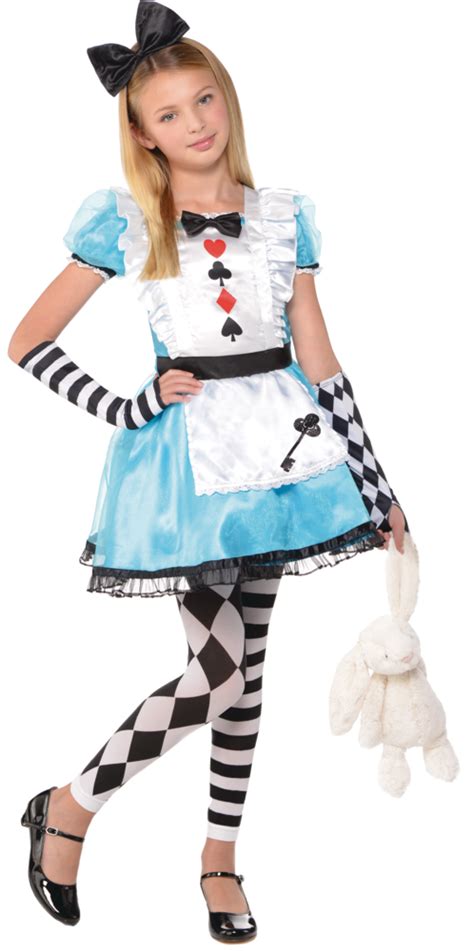 Kids Disney Alice In Wonderland Alice Blue Dress With Arm Warmers