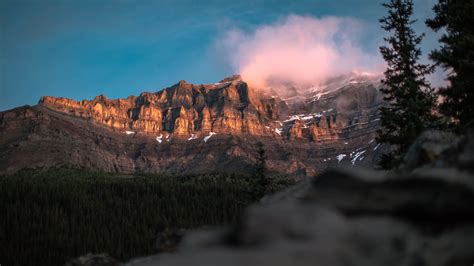 2560x1440 The View Of Mount Temple Banff National Park 1440p Resolution