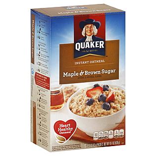Empty a packet of quaker instant oatmeal weight control into a bowl, add. quaker-instant-oatmeal-maple-brown-sugar - All About ...