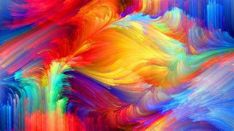 Hd Wallpaper Colorful Abstract Art Painting Colors Multicolor