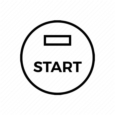 Push Start Self Start Start Start Button Icon Download On Iconfinder