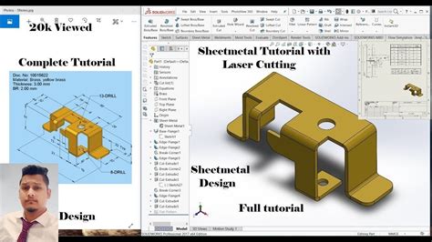 Advance Sheetmetal Design In Solidworks And Drafting Of Sheetmetal To
