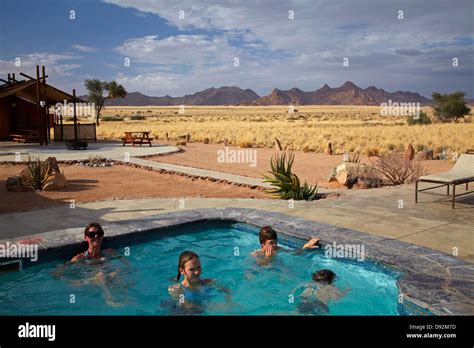 Swimming Pool At Desert Camp Sesriem Namib Desert Namibia Africa