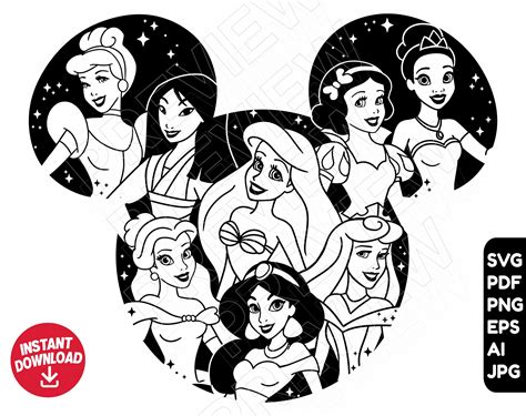 Disney Princess Friends SVG