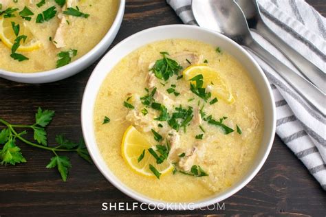 Greek Lemon Chicken Soup Recipe Freezer Friendly Shelf Cooking