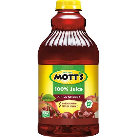 Motts 100 Apple Cherry Juice 64 Fl Oz Bottle
