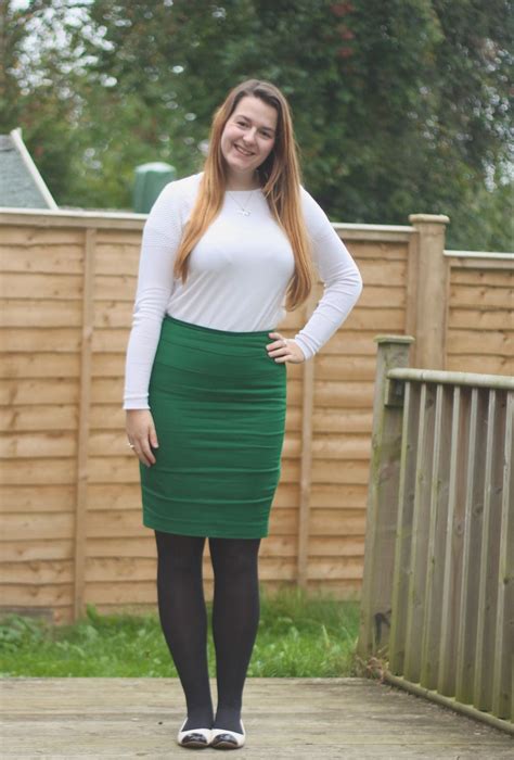 Green Pencil Skirt Outfit Rebel Angel