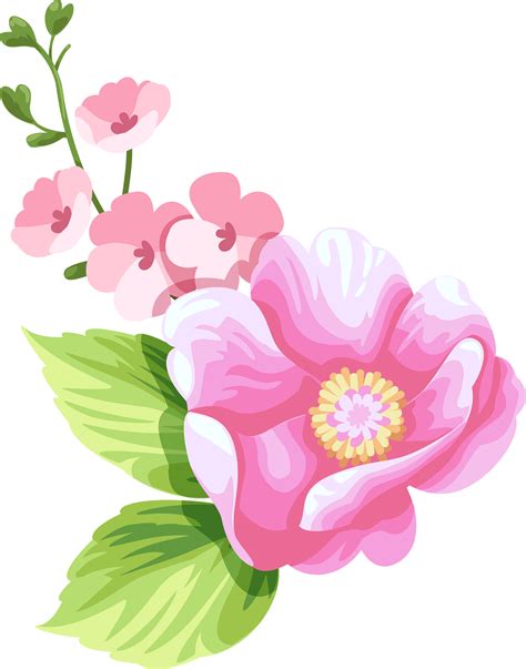 Pink Color Vector Flower Png Vector Flowers Color Vector Flower Png