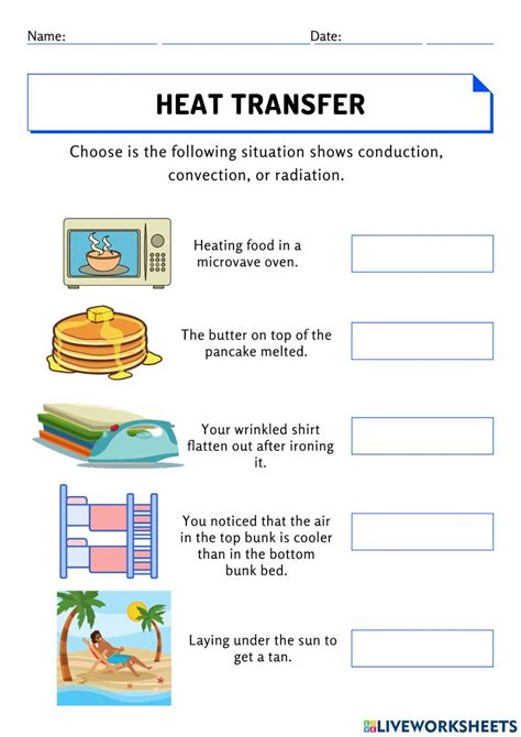 Heat Transfer Interactive Exercise Fun Science Worksheets Science