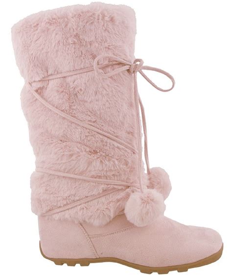 Talia Hi Women Mukluk Faux Fur Boot Mid Calf Winter Snow Pink 7