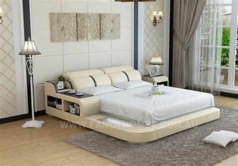 Buy Rosetta Contemporary Italian Leather Bed Frame Online Fancy Homes