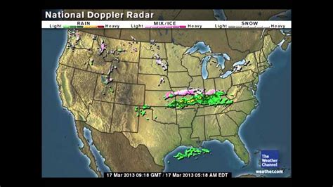 Weather radar map which works for 90 countries. US Weather Doppler Radar Map Video March 16th to March ...
