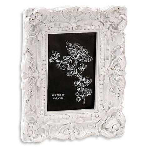 White Vega Baroque Frame By Sixtrees Picture Frames Photo Albums Personalized And Engraved