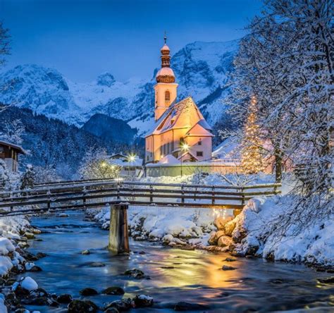 Bavarian Church In The Snow At Christmas Travel Off Path