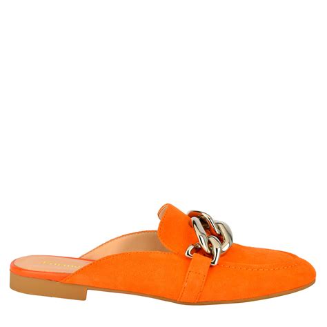 Mules With Chain Detail Orange Formentini