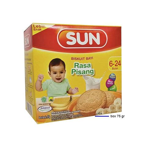 Promo Sun Biskuit Bayi Rasa Pisang Kemasan Box 75g Diskon 8 Di