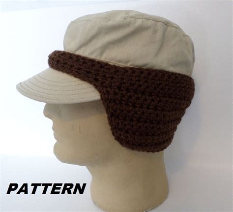 Ear Warmer For Baseball Hunting Hat Cap Crochet Pattern Etsy