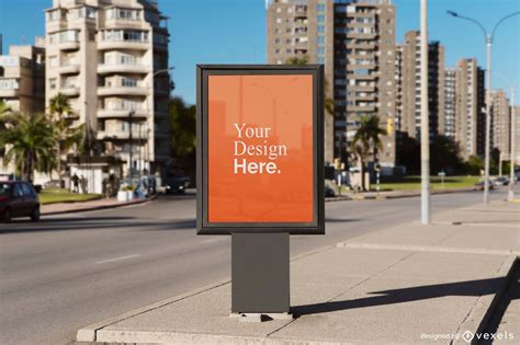 city street vertical billboard mockup free free mocku