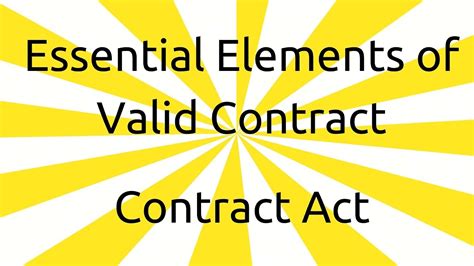 Introduction In Other Essential Elements Valid Contract Ca Cpt Cs