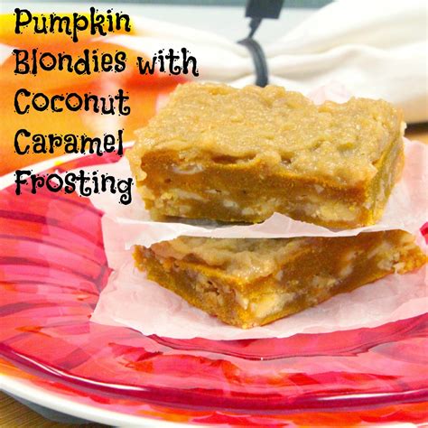 Love From The Kitchen Pumpkin Blondies With Coconut Caramel Frosting