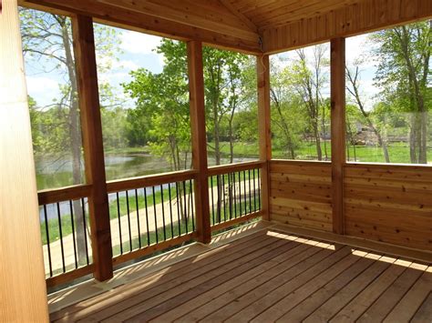 Screened Porch With Attached Deck In Lakeville Mn Roof Time Inc