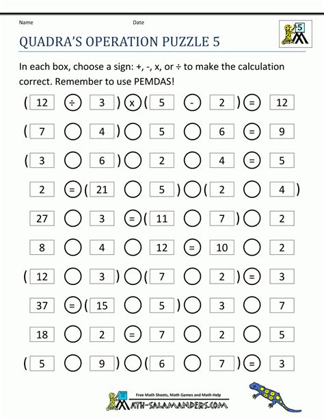 Printable Math Puzzles 5th Grade Printable Math Riddles Worksheets
