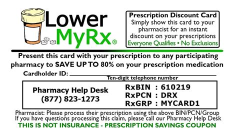 Free Printable Prescription Discount Card