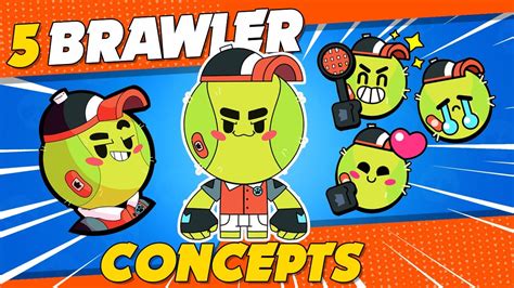 5 Brawler Concepts With Icons Pins Brawl Stars YouTube