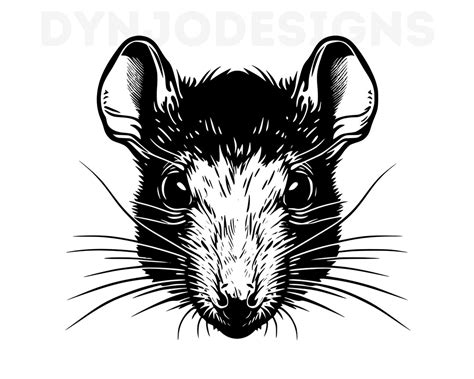 Rat Head Rat Svg Cut Files For Cricut Laser Engraving Files Etsy
