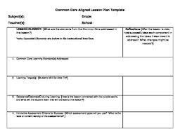 The lesson plan serves as the educator's guide in determining what to teach their students and when. common core observation lesson plan template pdf - Google ...