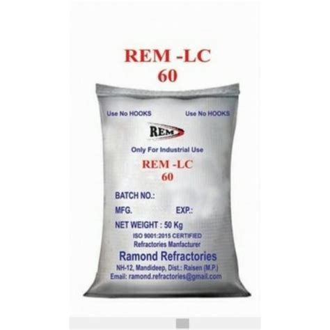 Rem Lc 60 Low Cement Castable Packaging Size 50 Kg At Rs 29000metric
