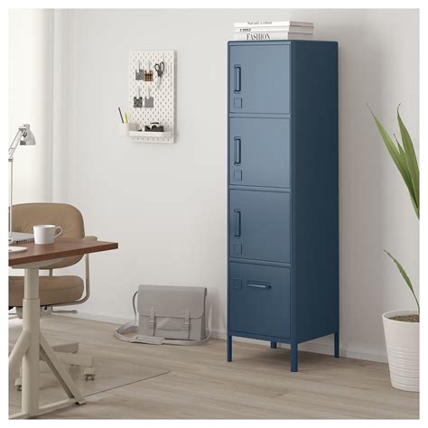 Ikea IdÅsen High Cabinet With Drawer And Doors Blue Living Room