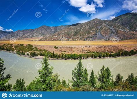 The River Katun Gorny Altai Russia Stock Image Image Of Cordon