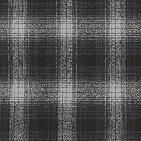 Charcoal Black And Light Gray Plaid Flannel Fabric Mosaic Fabrics